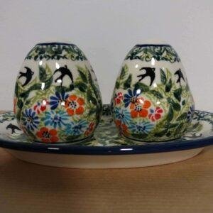 Bolesławiec ceramika DU182 zestaw do przypraw 9012 2G