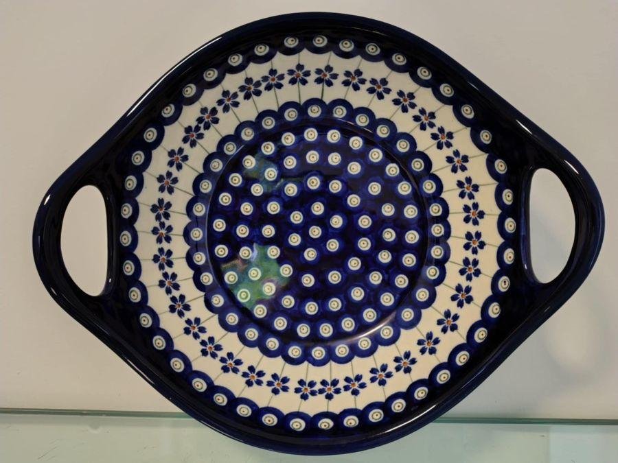 Bolesławiec 166A miska z uchwytami śr.25cm-wys.6cm - obrazek 2