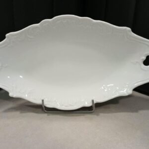 Rococo Ćmielów biały półmisek rawierka 25cm