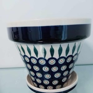 Bolesławiec ceramika D-56 donica śr.20cm wys17cm