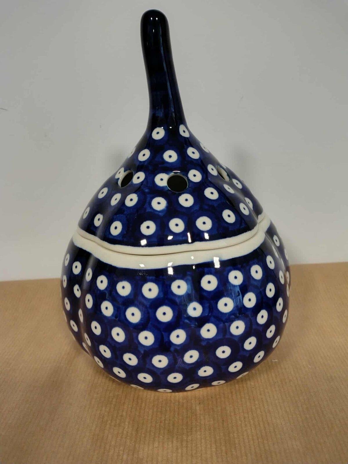 Bolesławiec ceramika D-42 pojemnik na czosnek śr.15cm