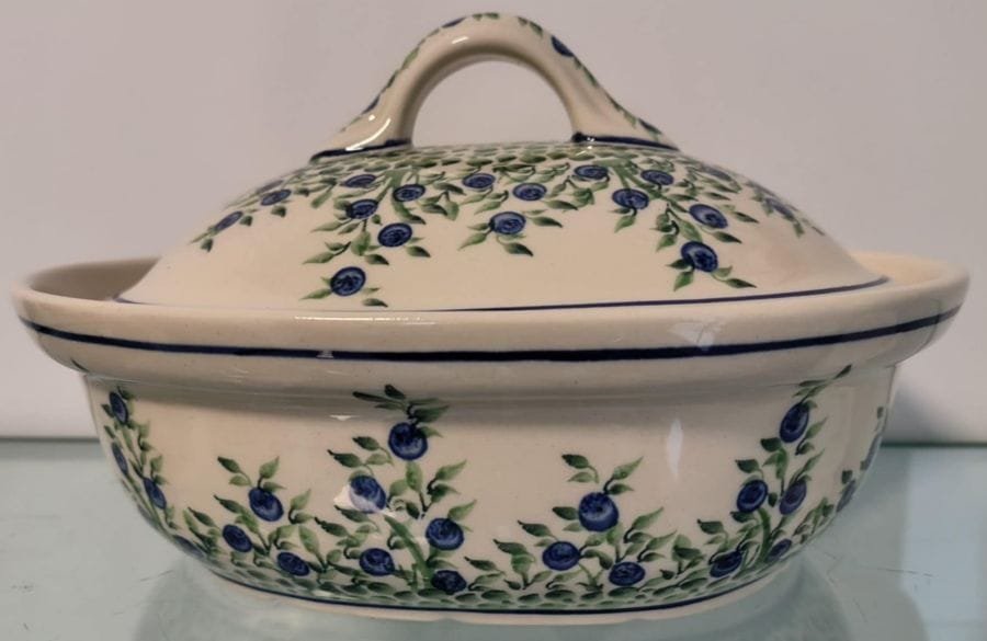 Bolesławiec ceramika D-1208 brytfanna z pokrywą 1200ml