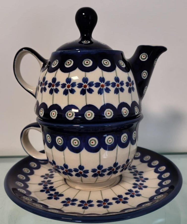 Bolesławiec ceramika 166A zestaw do herbaty