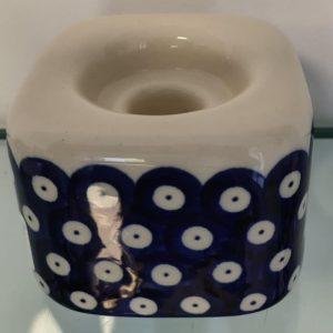 Bolesławiec ceramika D-42 świecznik wys.6cm