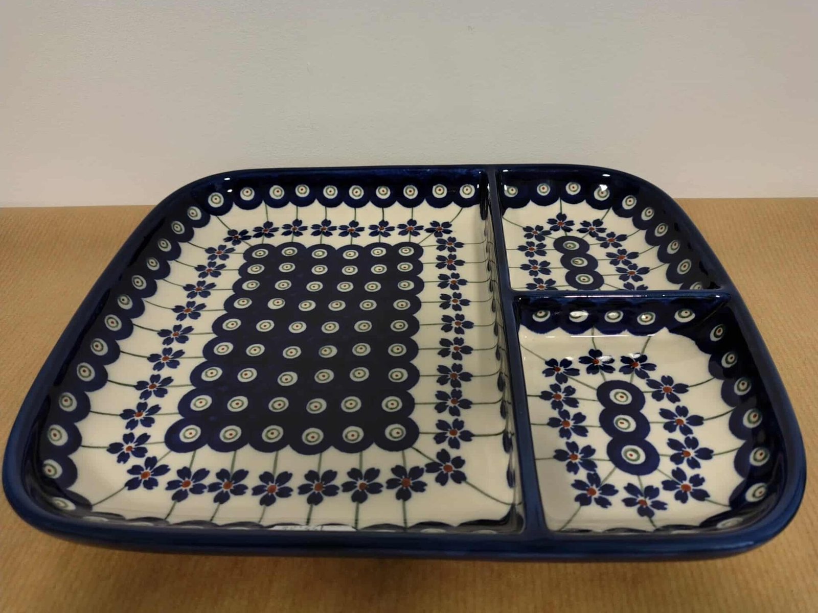 Bolesławiec ceramika 166A półmisek trójdzielny 1852 3G