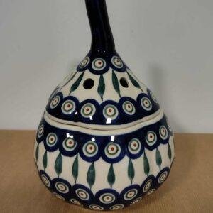 Bolesławiec ceramika D-56 pojemnik na czosnek śr.15cm