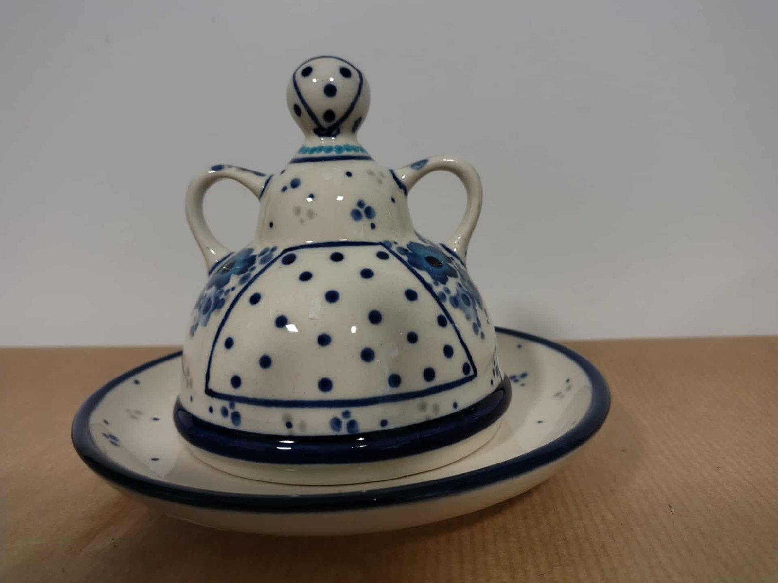 Bolesławiec ceramika 1298A baba do sera wys.10cm śr.9cm