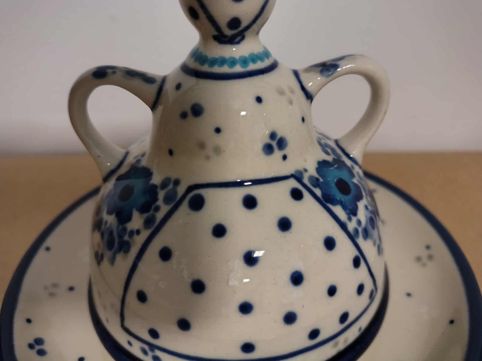 Bolesławiec ceramika 1298A baba do sera wys.10cm śr.9cm - obrazek 2