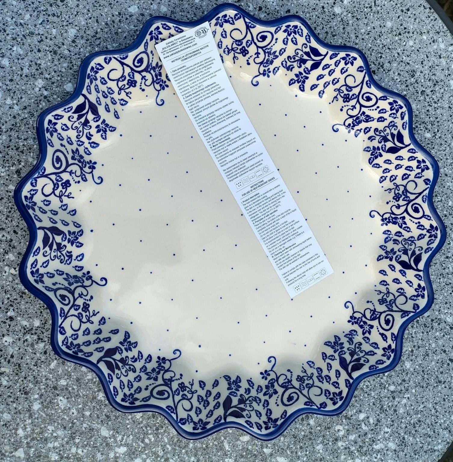 Bolesławiec ceramika 1324A naczynie termiczne tarta 1332-2G - obrazek 2