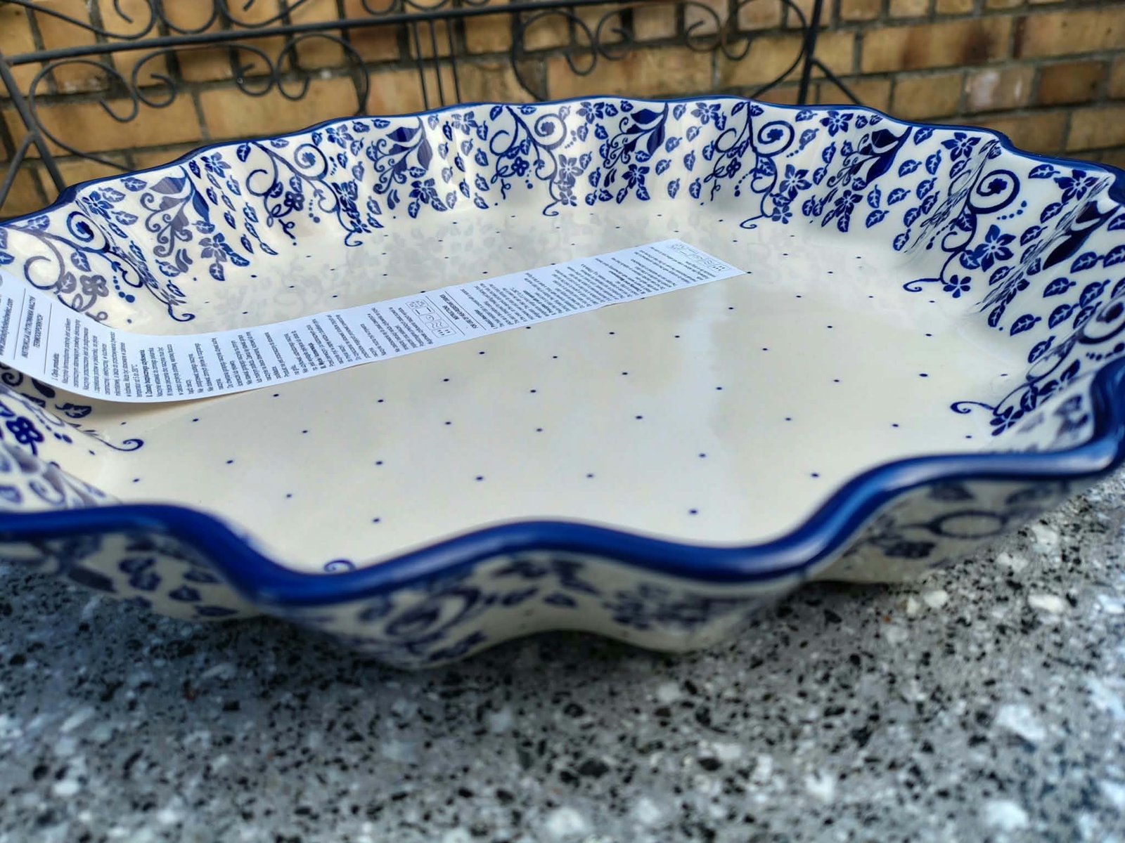 Bolesławiec ceramika 1324A naczynie termiczne tarta 1332-2G - obrazek 4